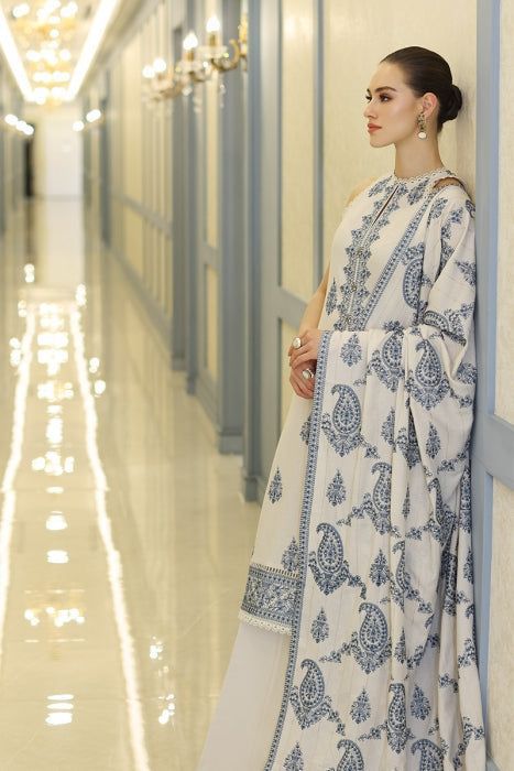 Dhanak unstitched 3 piece dress