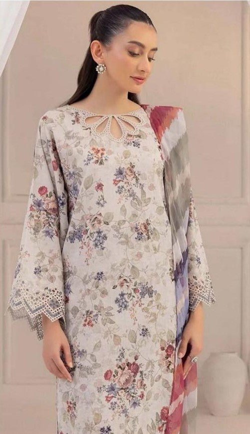 Khaddar unstitched 3 piece dress