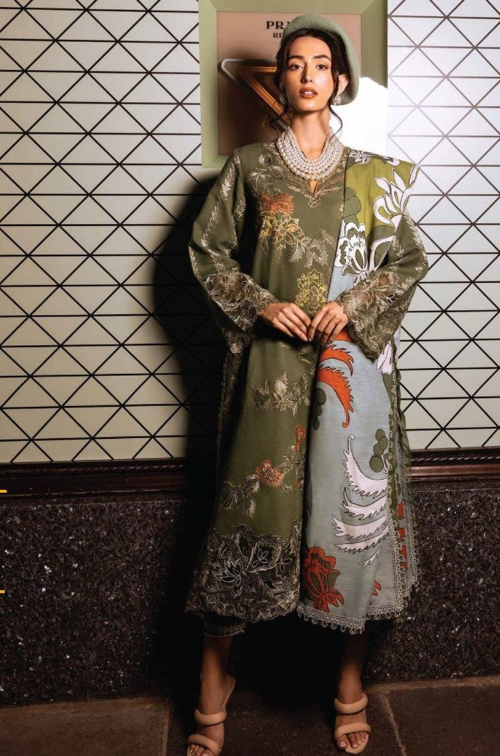 Dhanak unstitched 3 piece dress