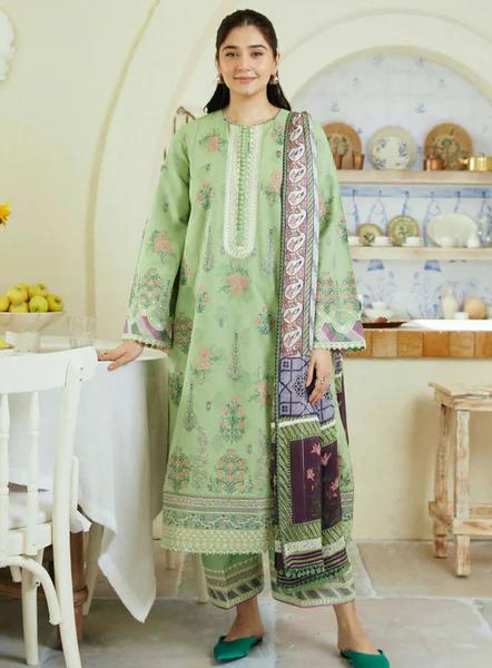 Linen Unstitched 3 piece dress