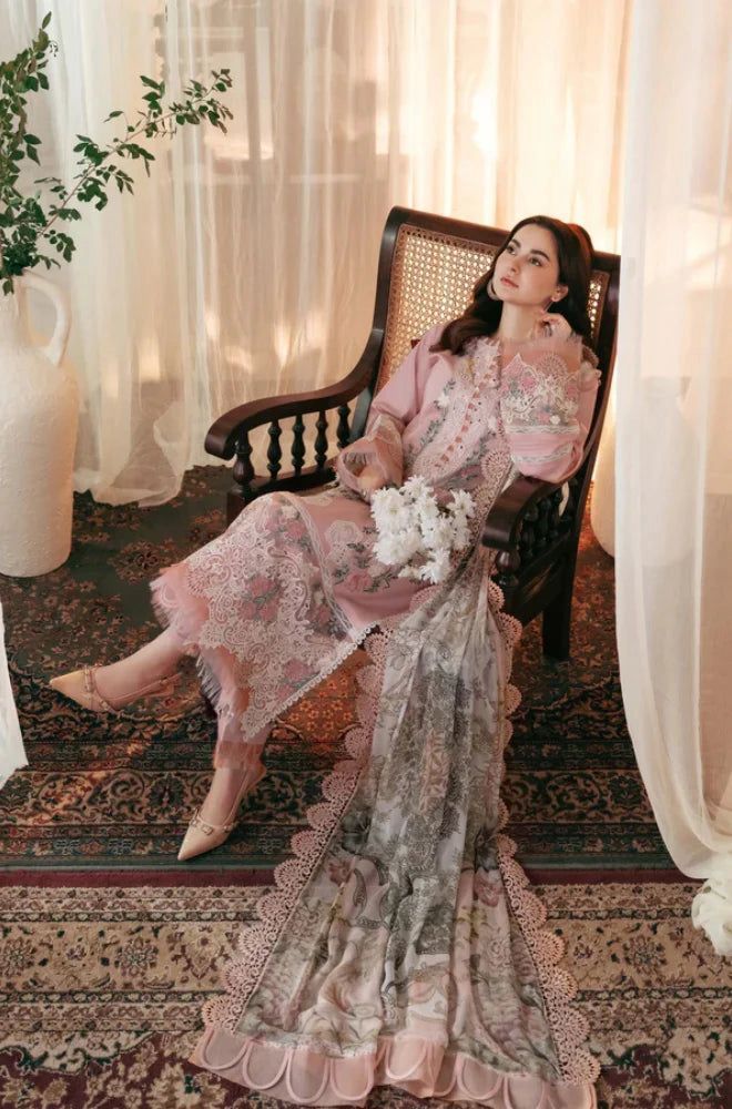 Dhanak unstitched 3 piece dress