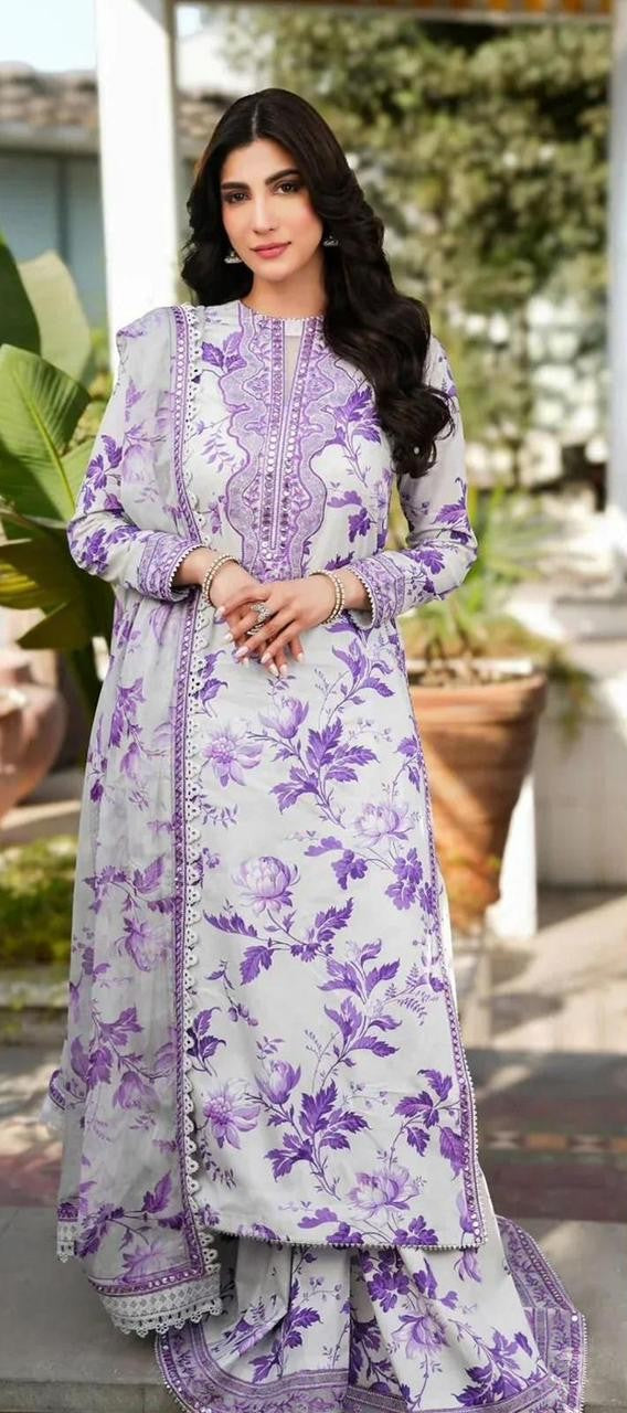 Khaddar unstitched 3 piece dress